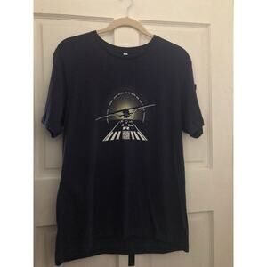 FLIGHTWEAR T-Shirt Men’s XL Navy Blue Short Sleeved 100% Cotton Graphic